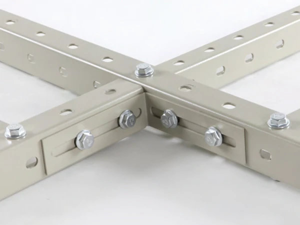 U-shaped steel cable ladder connection detail