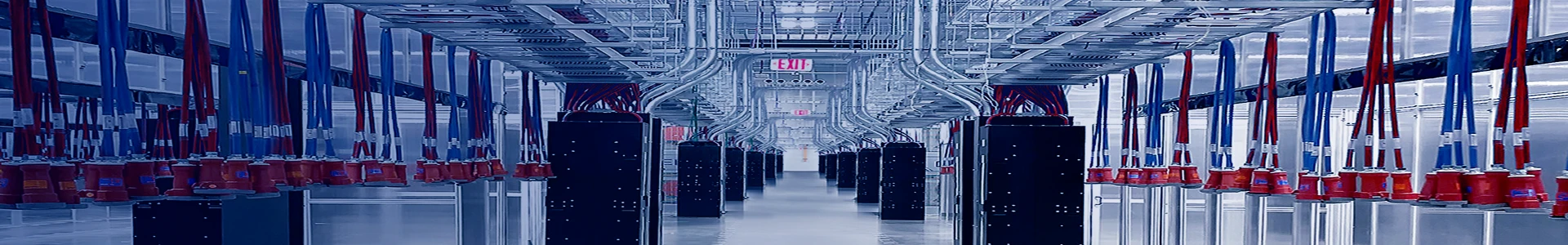 The electromechanical center is filled with servers and cables