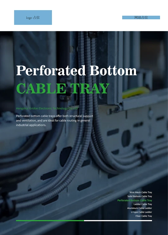 Perforated cable tray catalog cover